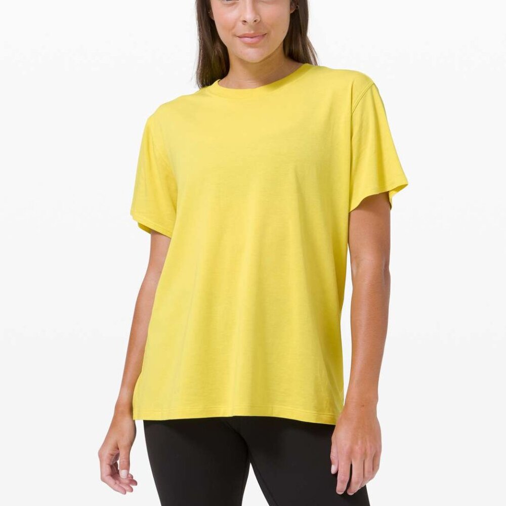 Lululemon All Yours Tee I Yellow Serpentine I Size 6 I NWOT